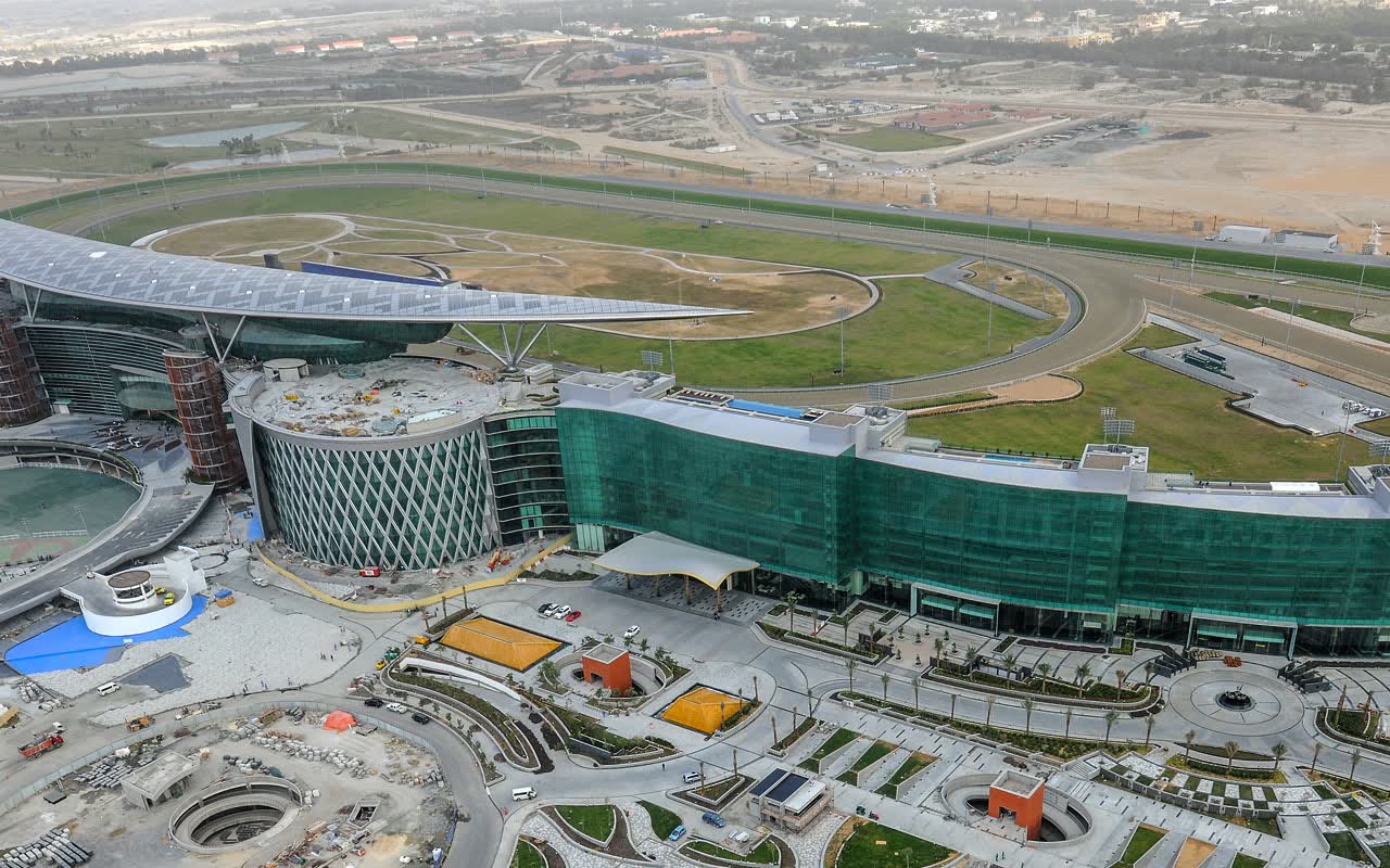 The Meydan Grandstand building in Nad Al Sheba, Dubai.